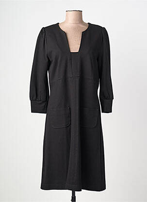 Rochie midi mâneci 3/4 mâneci 3/4 negru SUMMUM femeie