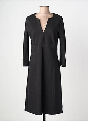 Rochie midi mâneci 3/4 mâneci 3/4 negru SUMMUM femeie