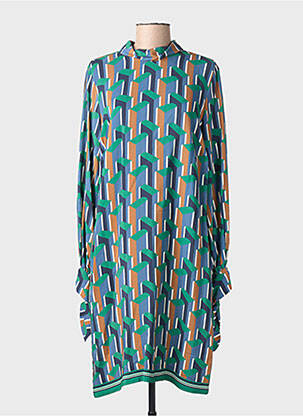 Rochie midi croială fluidă mâneci lungi verde RIVER WOODS femeie