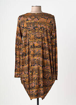 Rochie scurtă mâneci lungi mâneci lungi portocalie HIGH femeie