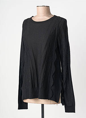Pulover elasticitate mâneci lungi negru HIGH femeie