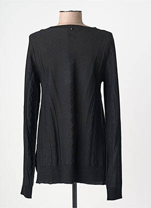 Pulover elasticitate mâneci lungi negru HIGH femeie