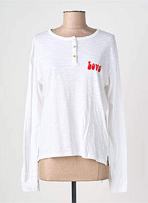 Tricou mâneci lungi mâneci lungi alb FIVE femeie