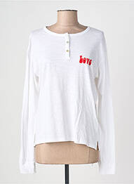 Tricou mâneci lungi mâneci lungi alb FIVE femeie