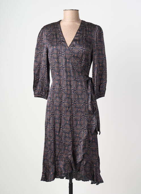 Rochie midi mâneci 3/4 mâneci 3/4 albastru SUMMUM femme