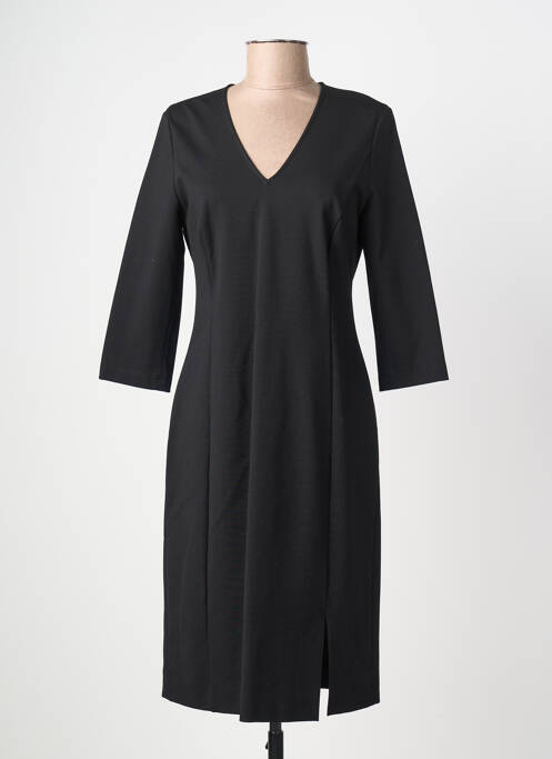Rochie midi mâneci 3/4 mâneci 3/4 negru MARC AUREL femme