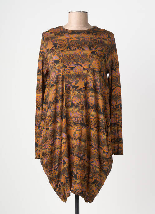 Rochie scurtă mâneci lungi mâneci lungi portocaliu HIGH femme