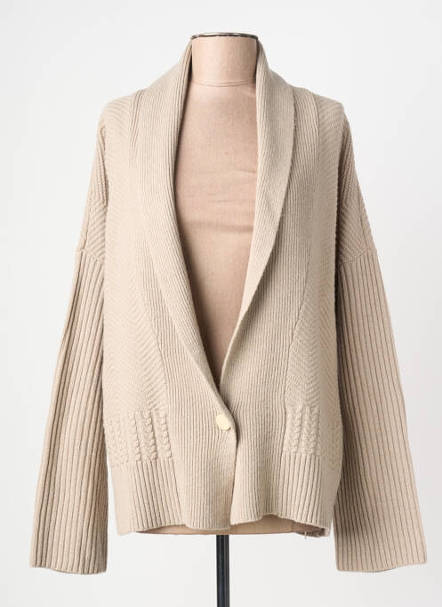 Vestă cu mâneci lungi elasticitate bej ARMANI EXCHANGE femme