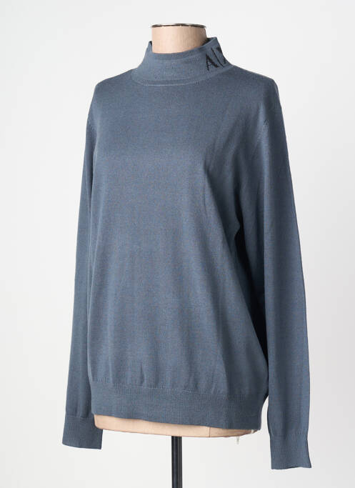 Pulover cu guler înalt elasticitate mâneci lungi gri ARMANI EXCHANGE femme