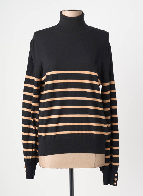 Pulover cu guler înalt elasticitate mâneci lungi negru LIU JO femme