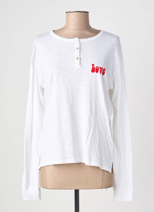 Tricou mâneci lungi mâneci lungi alb FIVE femme