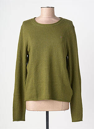 Pulover croială cambrată mâneci lungi verde TOMMY HILFIGER femeie