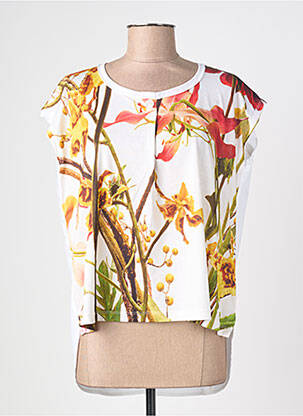 Tricou elasticitate mâneci scurte galben HIGH femeie