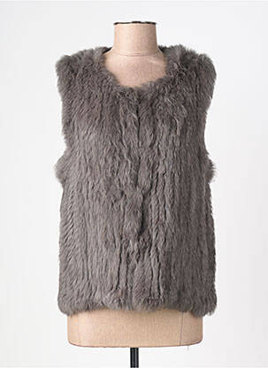 Vestă fără mâneci buzunare gri OAKWOOD femme