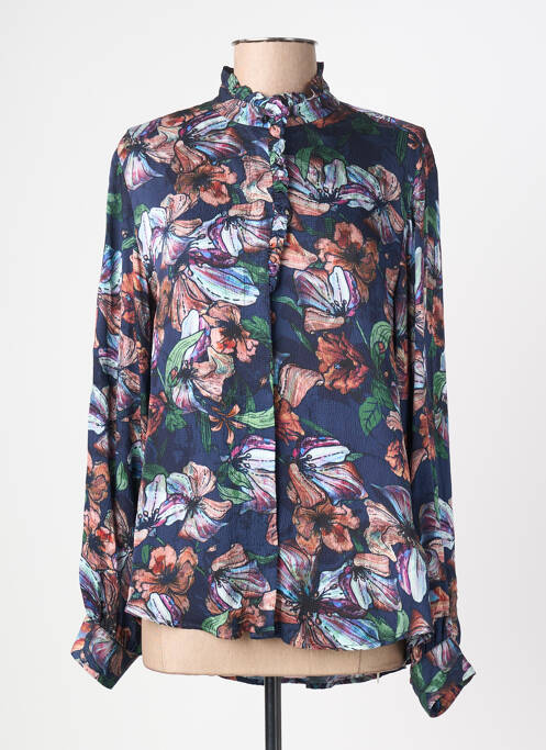 Cămașă imprimeu floral mâneci lungi albastru HIGH femme