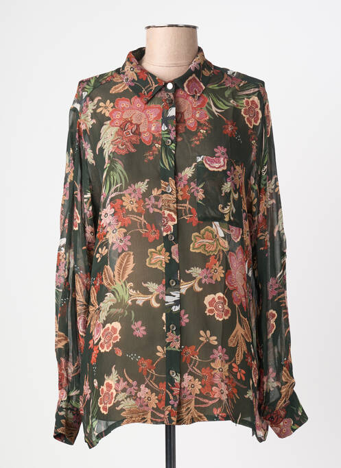 Cămașă imprimeu floral mâneci lungi negru SUMMUM femme