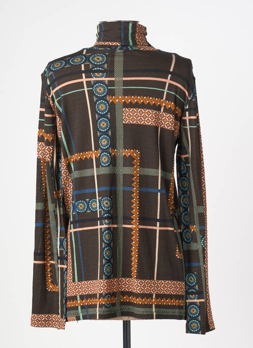 Top țesătură jersey mâneci lungi maro HIGH femme