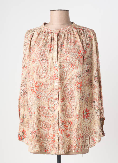 Cămașă imprimeu floral mâneci 3/4 bej SUMMUM femme