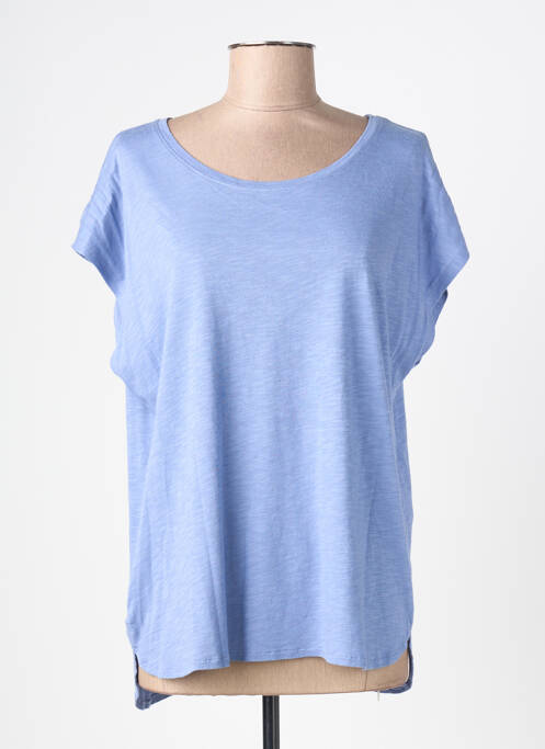 Tricou elasticitate mâneci scurte albastru JUVIA femme