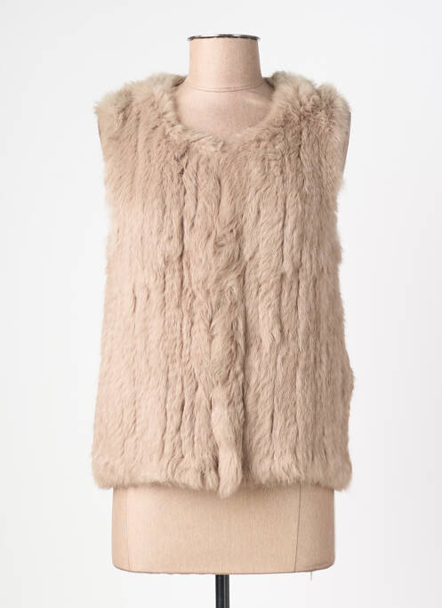 Vestă fără mâneci buzunare maro OAKWOOD femme