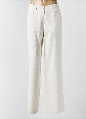 Pantalon drept elasticitate talie înaltă bej SCAPA femeie