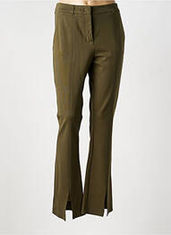 Pantalon chino închidere cu fermoar sub clapetă cu cârlig mărime normală verde SUMMUM femme