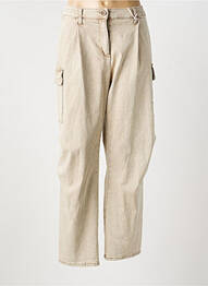 Pantalon cargo croială dreaptă mărime normală bej PLEASE femme