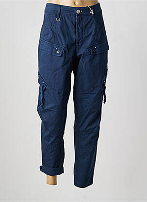 Pantalon cargo subțire mărime normală albastru HIGH femeie
