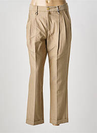 Pantalon drept țesătură crep talie înaltă bej HIGH femme