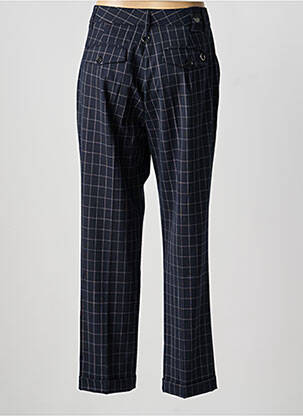 Pantalon drept talie cu cleme talie înaltă albastru HIGH femeie