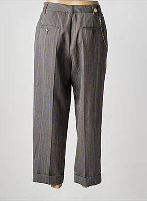 Pantalon drept talie cu cleme talie înaltă gri HIGH femeie