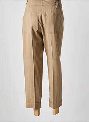 Pantalon 7/8 talie cu cleme mărime normală maro HIGH femeie