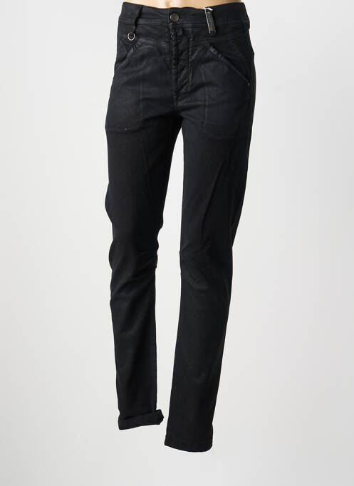 Blugi cu croială slim elasticitate talie înaltă negru HIGH femme