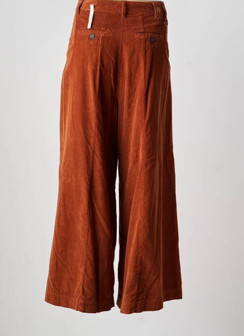 Pantalon larg buzunare talie înaltă portocaliu HIGH femme