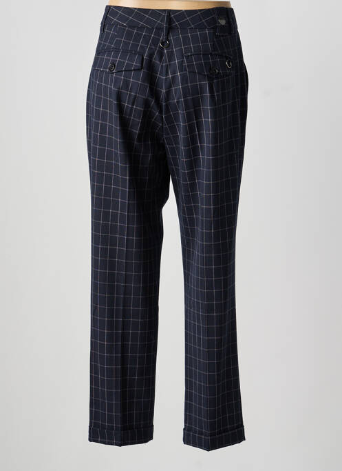Pantalon drept țesătură crep talie înaltă albastru HIGH femme