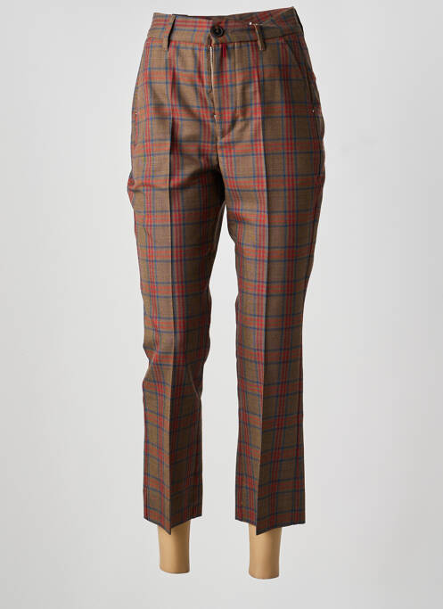 Pantalon 7/8 talie înaltă talie înaltă maro HIGH femme