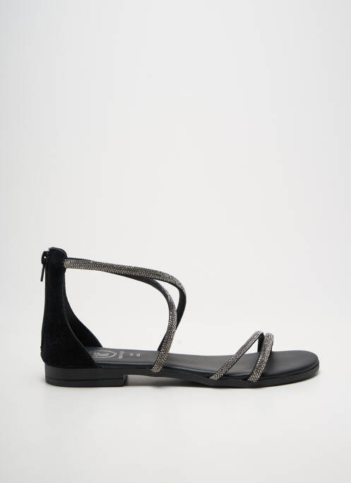 Sandale/pantofi decupați chiquet toc plat până la 3 cm negru DICIOTTOPIU femme