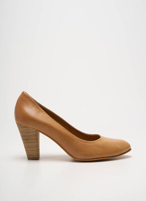 Pantofi cu toc tip de talpă amortizantă toc de 7 la 9 cm maro JHAY femme
