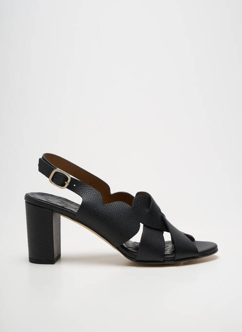 Sandale/pantofi decupați toc pătrat toc de 7 la 9 cm negru JHAY femme