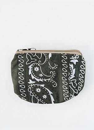 Portofel broderie verde FLEUR DE PIRATE femeie