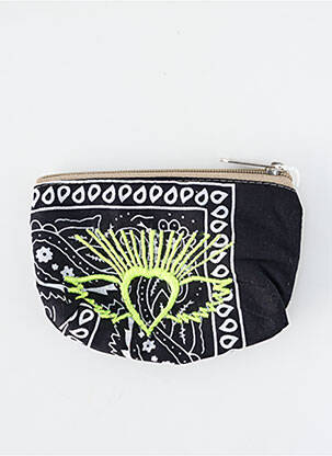Portofel broderie negru FLEUR DE PIRATE femeie