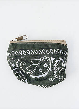 Portofel broderie verde FLEUR DE PIRATE femeie