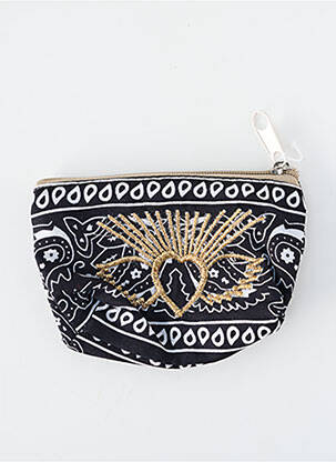 Portofel broderie negru FLEUR DE PIRATE femeie
