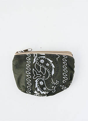 Portofel broderie verde FLEUR DE PIRATE femeie