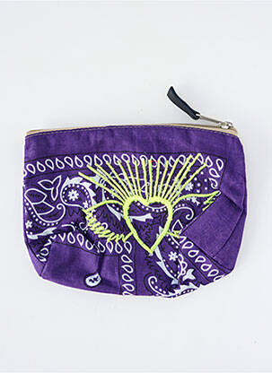 Portofel broderie violet FLEUR DE PIRATE femeie