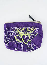 Portofel căptușeală textilă violet FLEUR DE PIRATE femeie