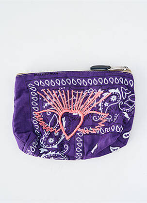 Portofel broderie violet FLEUR DE PIRATE femeie