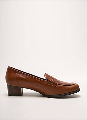 Mocasini vârf rotund toc de 4 la 6 cm maro ARA femeie