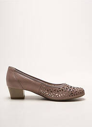 Pantofi cu toc țesătură satinată toc de 4 la 6 cm gri ARA femme