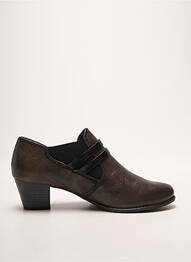 Mocasini țesătură satinată toc de 4 la 6 cm gri TAMARIS femme